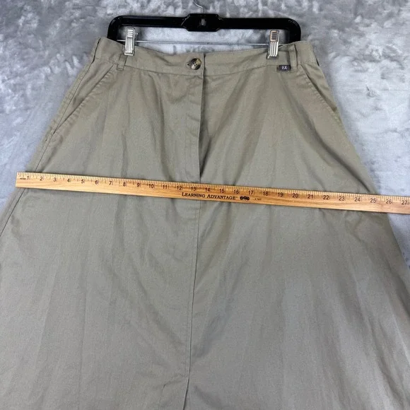 Ex Officio Tan Skirt Women's 16P A-Line Midi Casual Travel Safari (1372) - Picture 8 of 10